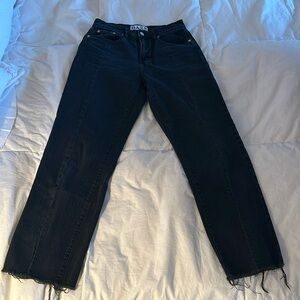 Black raw hemmed Daze jeans